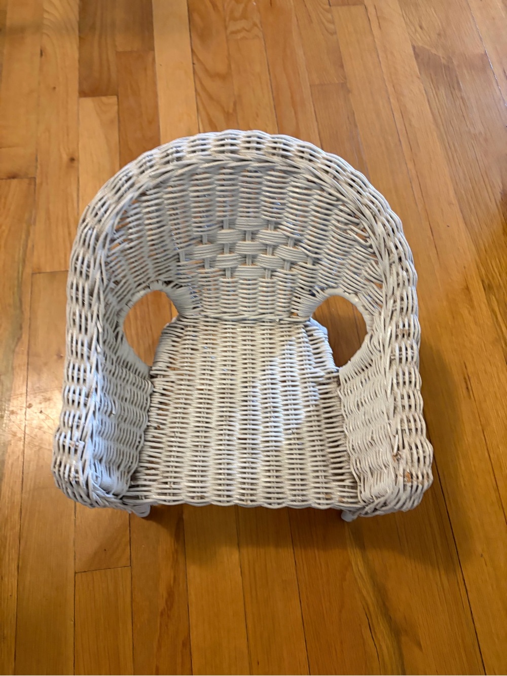 White Wicker Accent Chair